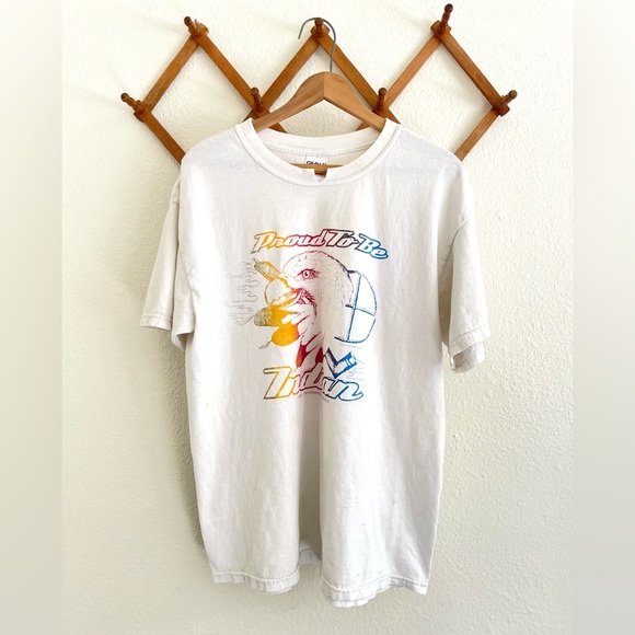 Vintage Proud To Be Indian Indigenous Pride Eagle Feathers Graphic Tee Large - Picture 5 of 10